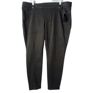 Flying Banana Pull On Skinny Jean Women Size 22M 42x29 Black Stretch WKSB